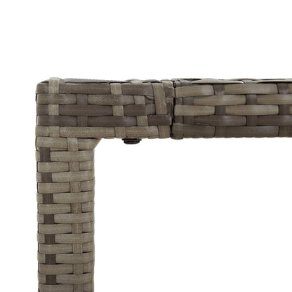 vidaXL Salon de jardin 5 pcs avec coussins Résine tressée Gris