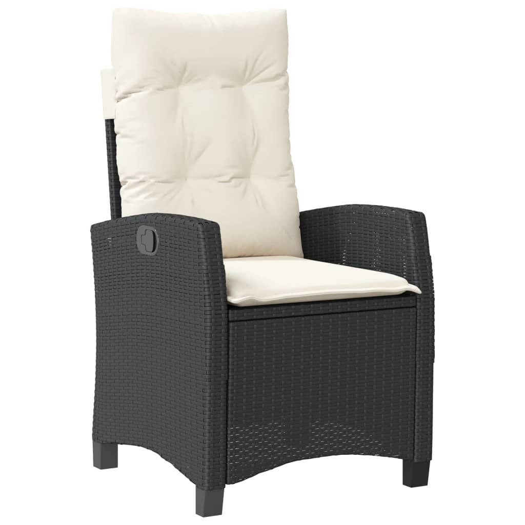vidaXL Ensemble de salle à manger de jardin 9 pcs avec coussins Noir Résine tressée
