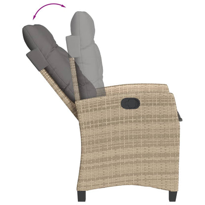 vidaXL 5-tlg. Garten-Essgruppe mit Kissen Beigemischung Poly Rattan