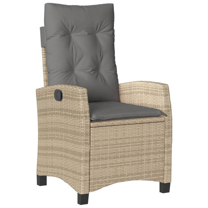 vidaXL 5-tlg. Garten-Essgruppe mit Kissen Beigemischung Poly Rattan