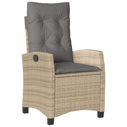 vidaXL 5-tlg. Garten-Essgruppe mit Kissen Beigemischung Poly Rattan