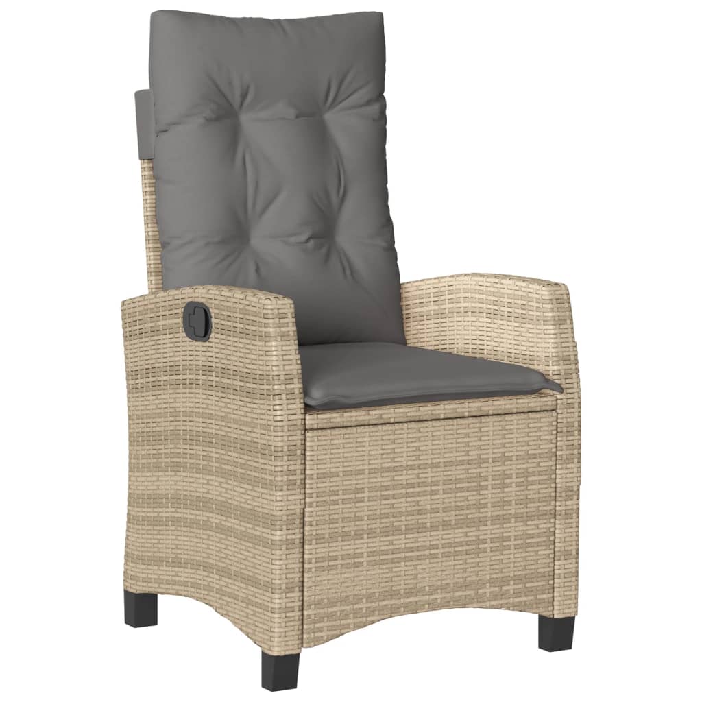 vidaXL 5-tlg. Garten-Essgruppe mit Kissen Beigemischung Poly Rattan