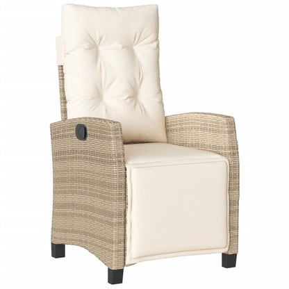vidaXL Ensemble repas de jardin 5 pcs avec coussins Résine tressée Beige