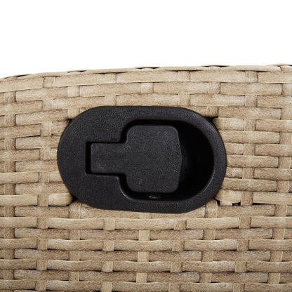 vidaXL Salon de jardin 5 pcs avec coussins mélange beige résine tressée