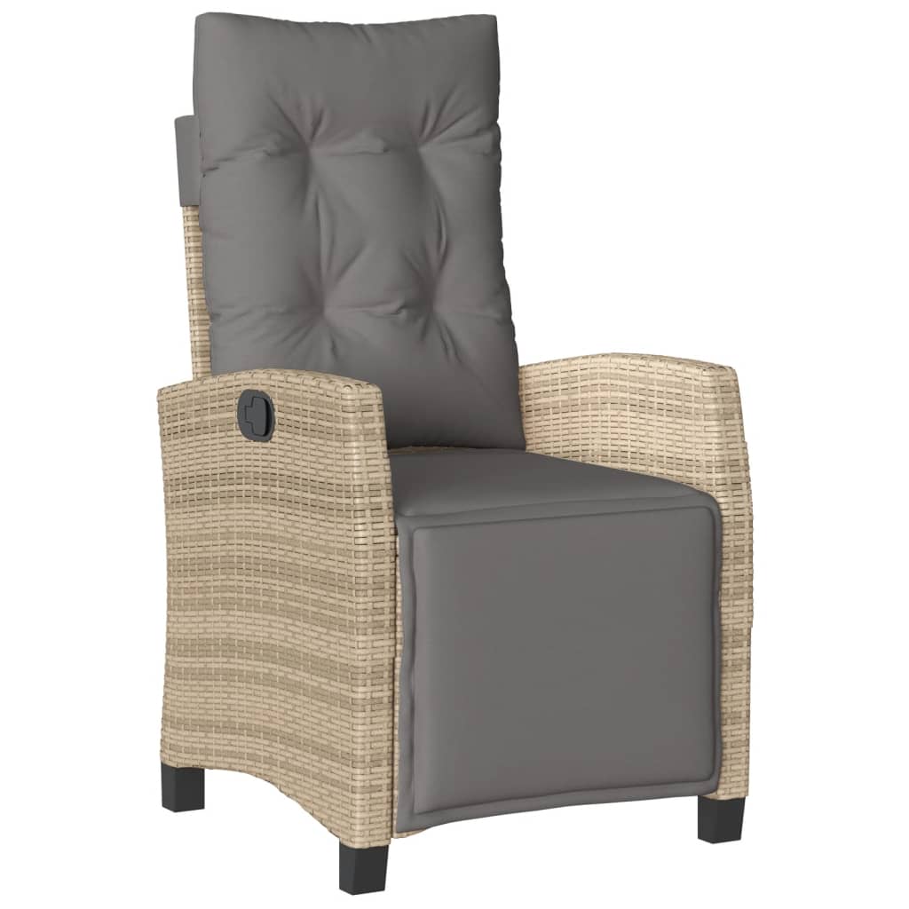 vidaXL Salon de jardin 5 pcs avec coussins mélange beige résine tressée