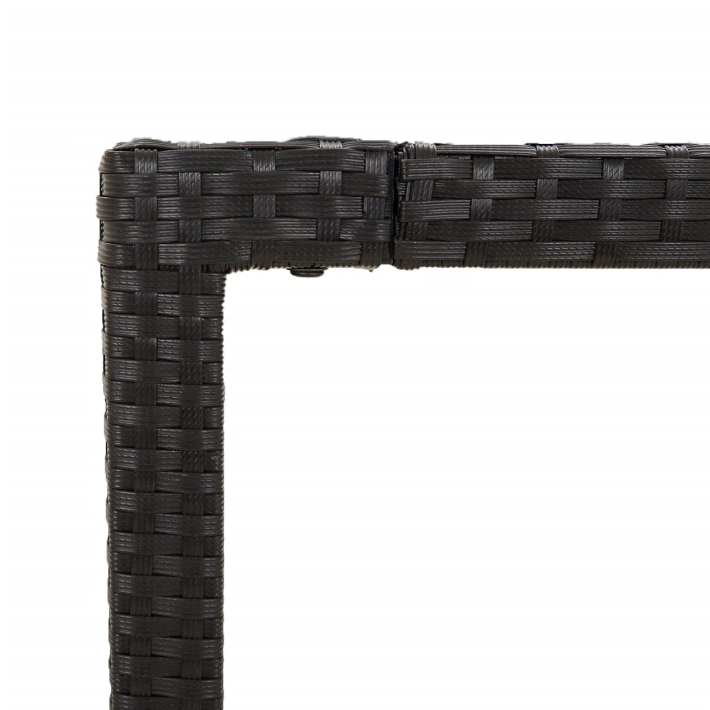 vidaXL Salle à manger de jardin 5 pcs avec coussins Résine tressée Noir