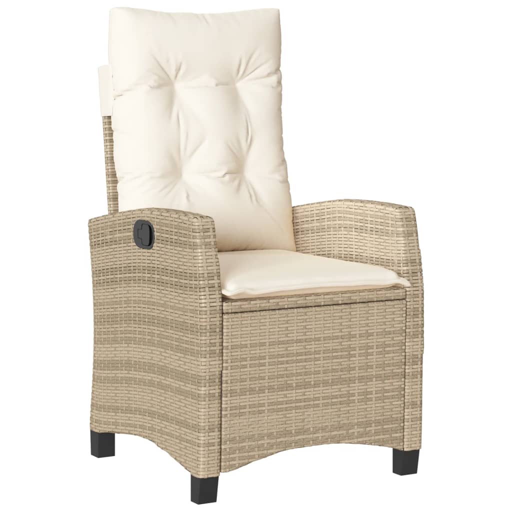 vidaXL Ensemble repas de jardin 5 pcs avec coussins Résine tressée Beige