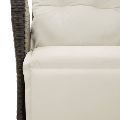 vidaXL 5-tlg. Garten-Essgruppe mit Kissen Schwarz Poly Rattan