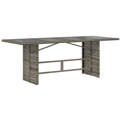 vidaXL Salon de jardin à dîner 7 pcs avec coussins Gris Résine tressée