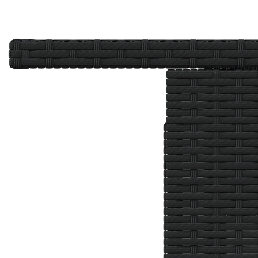 vidaXL Gartentisch Schwarz 100x55x73 cm Poly Rattan und Akazienholz