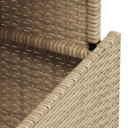 vidaXL Table de jardin avec plateau en verre Beige 100x55x73 cm Résine tressée