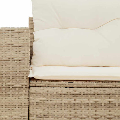 vidaXL Canapé de jardin 2 places avec coussins en résine tressée beige
