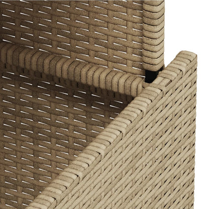 vidaXL Table de jardin Beige 100x55x73 cm Résine tressée et bois d'acacia