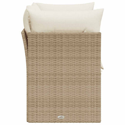 vidaXL Canapé de jardin 2 places avec coussins en résine tressée beige