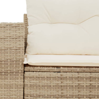 vidaXL Canapé de jardin 2 places avec coussins en résine tressée beige