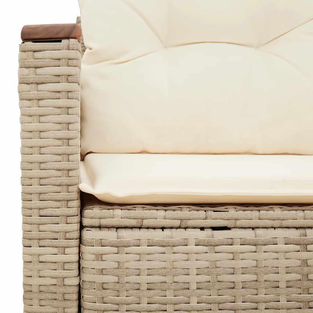 vidaXL Canapé de jardin 2 places avec coussins en résine tressée beige