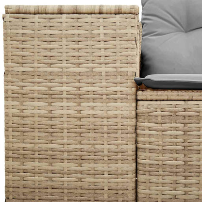 vidaXL Canapé de jardin 2 places avec coussins en résine tressée beige