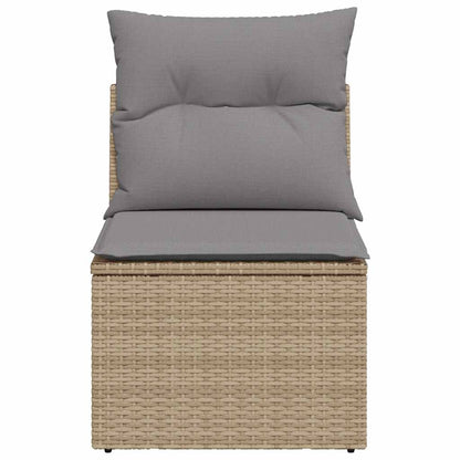 vidaXL Fauteuil de jardin sans accoudoirs avec coussin Beige Poly Rotin
