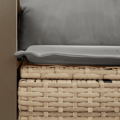 vidaXL Canapé de jardin 2 places avec coussins en résine tressée beige
