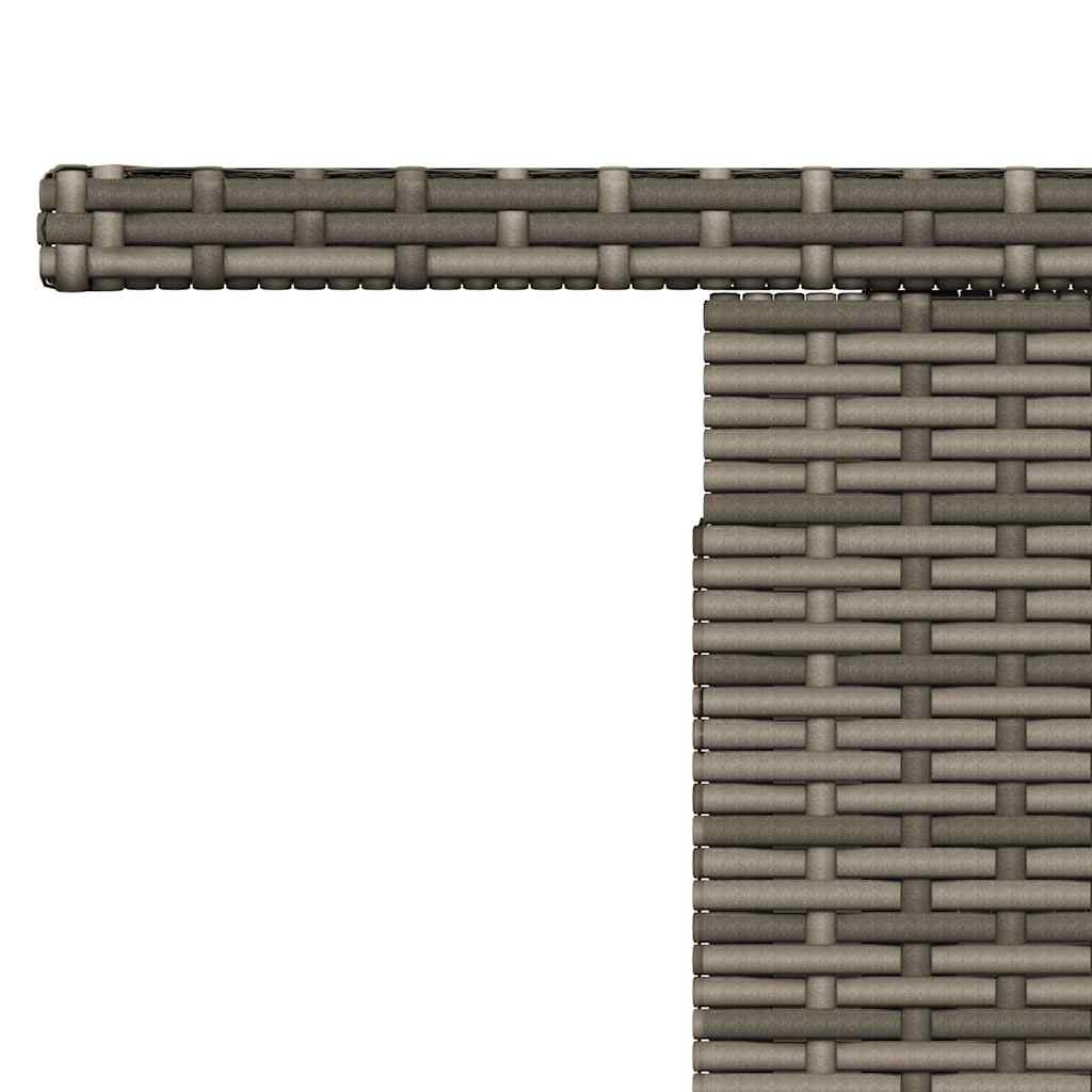 vidaXL Gartentisch mit Glasplatte Grau 100x55x73 cm Poly Rattan