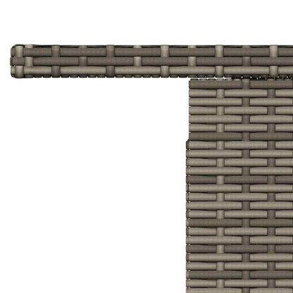 vidaXL Gartentisch mit Glasplatte Grau 100x55x73 cm Poly Rattan