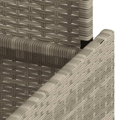 vidaXL Gartentisch mit Glasplatte Hellgrau 100x55x73 cm Poly Rattan