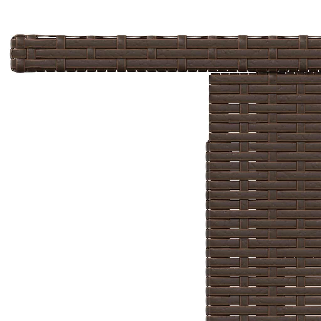 vidaXL Gartentisch mit Glasplatte Braun 100x55x73 cm Poly Rattan