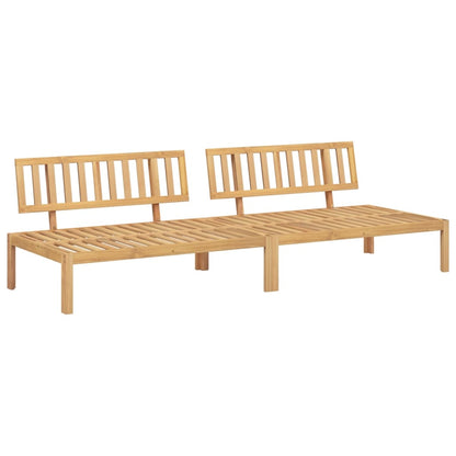 vidaXL Canapés centraux de jardin en palettes 2 pcs Bois d'acacia massif