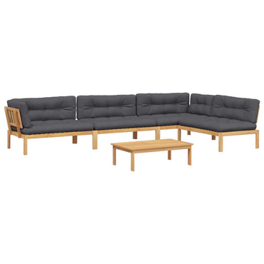 vidaXL Ensemble de canapé de jardin 5 pièces en palettes avec coussins bois d'acacia