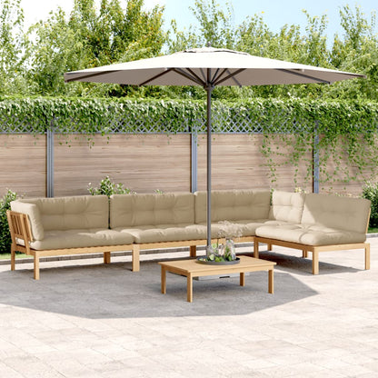 vidaXL Ensemble de canapé de jardin 5 pièces en palettes avec coussins bois d'acacia