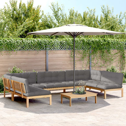 vidaXL 6-tlg. Garten-Sofagarnitur aus Paletten mit Kissen Akazienholz