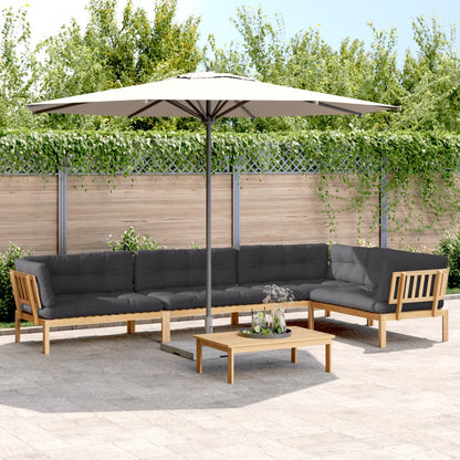 vidaXL Ensemble de canapé de jardin 5 pièces en palettes avec coussins bois d'acacia