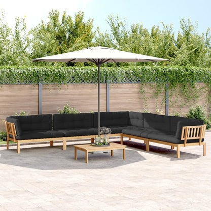 vidaXL 6-tlg. Garten-Sofagarnitur aus Paletten mit Kissen Akazienholz