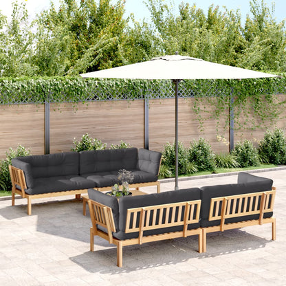 vidaXL Ensemble de canapé de jardin 5 pièces en palettes avec coussins bois d'acacia