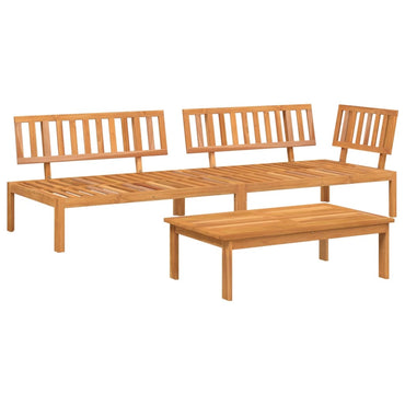 vidaXL Ensemble de canapés de jardin 3 pièces en palettes Bois d'acacia massif