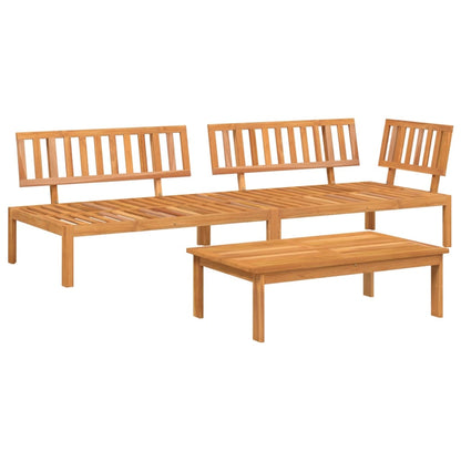 vidaXL Ensemble de canapés de jardin 3 pièces en palettes Bois d'acacia massif