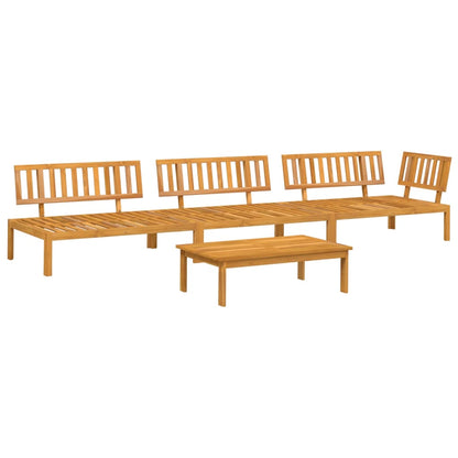 vidaXL Ensemble de canapés de jardin 4 pcs en palettes Bois d'acacia massif