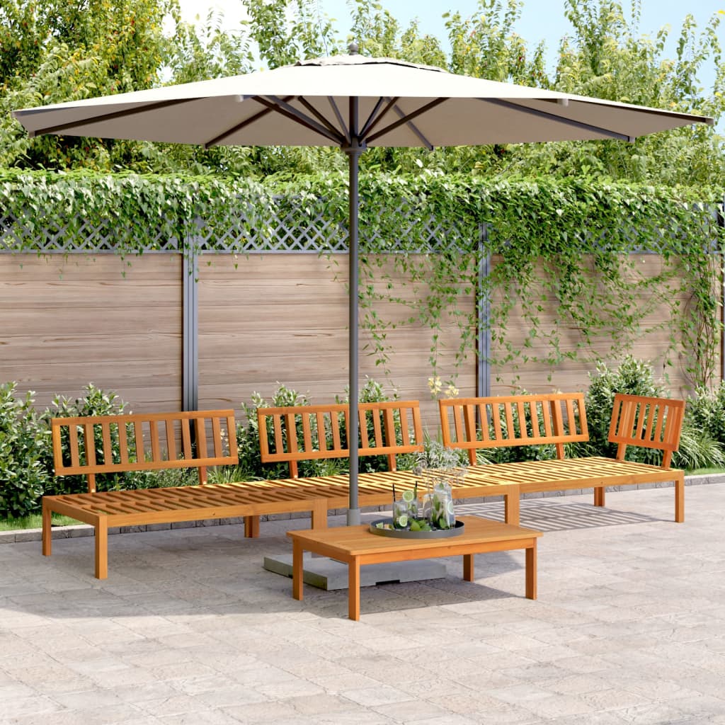 vidaXL Ensemble de canapés de jardin 4 pcs en palettes Bois d'acacia massif