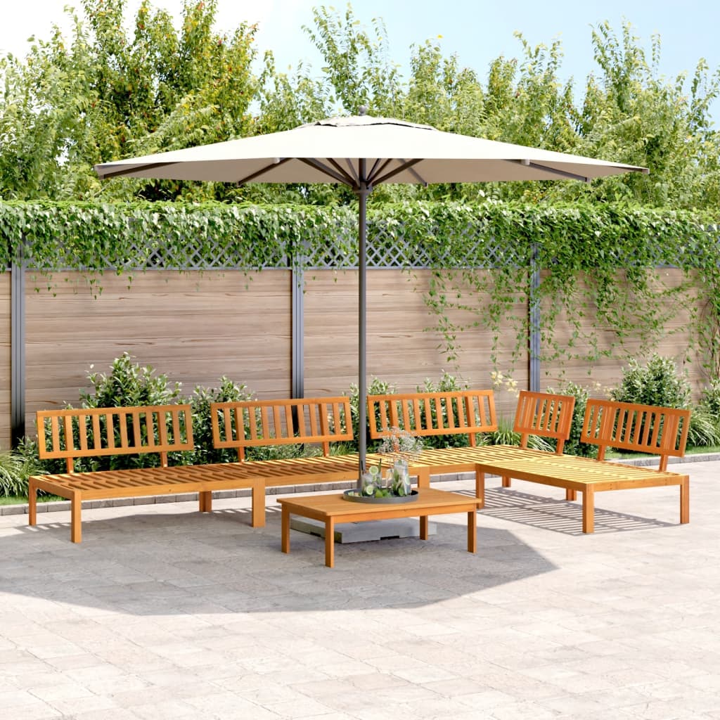 vidaXL Ensemble de canapé de jardin 5 pièces en bois de palette d'acacia massif