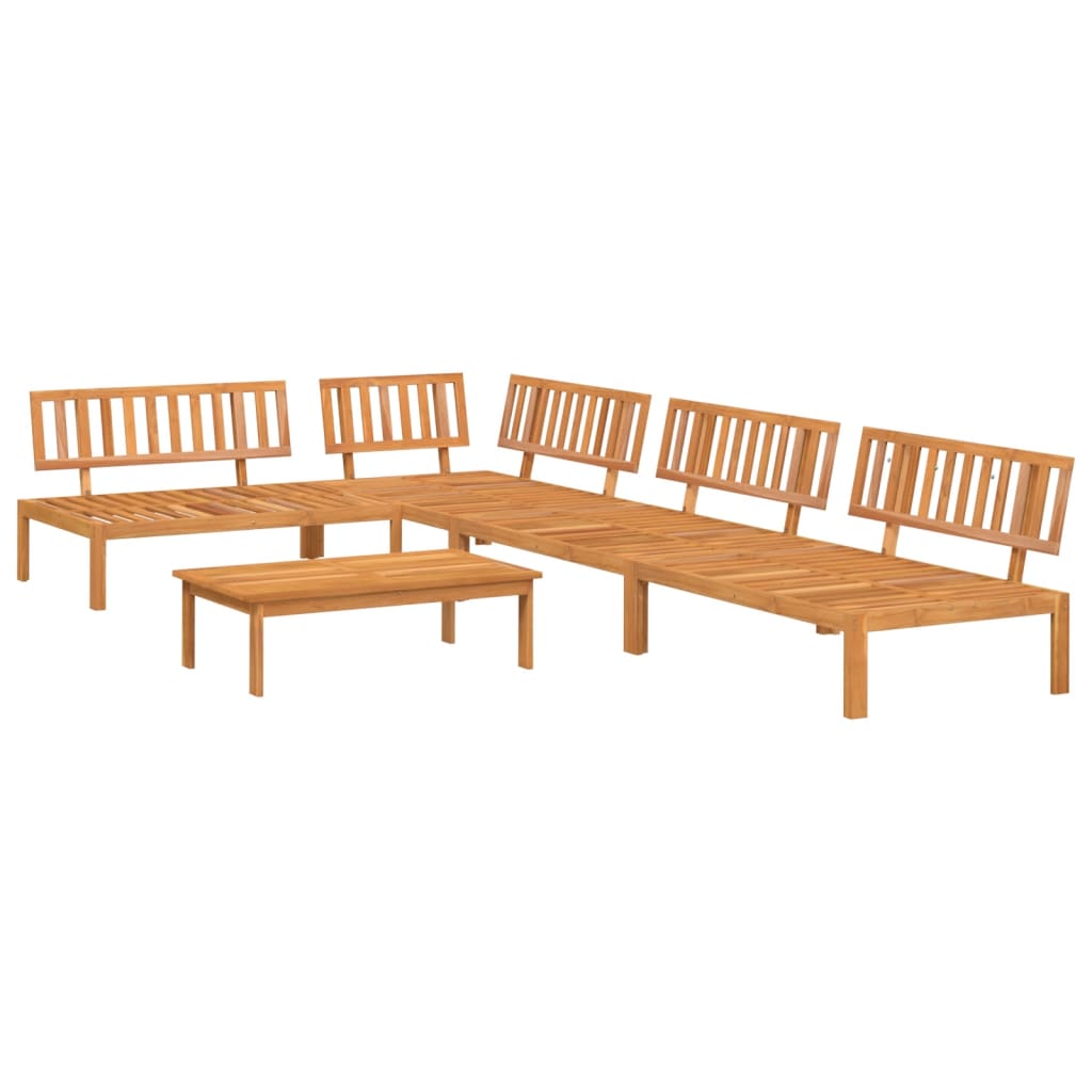 vidaXL Ensemble de canapé de jardin 5 pièces en bois de palette d'acacia massif