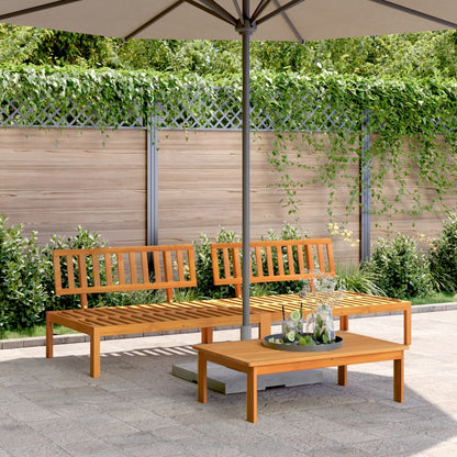 vidaXL Canapés centraux de jardin en palettes 2 pcs Bois d'acacia massif