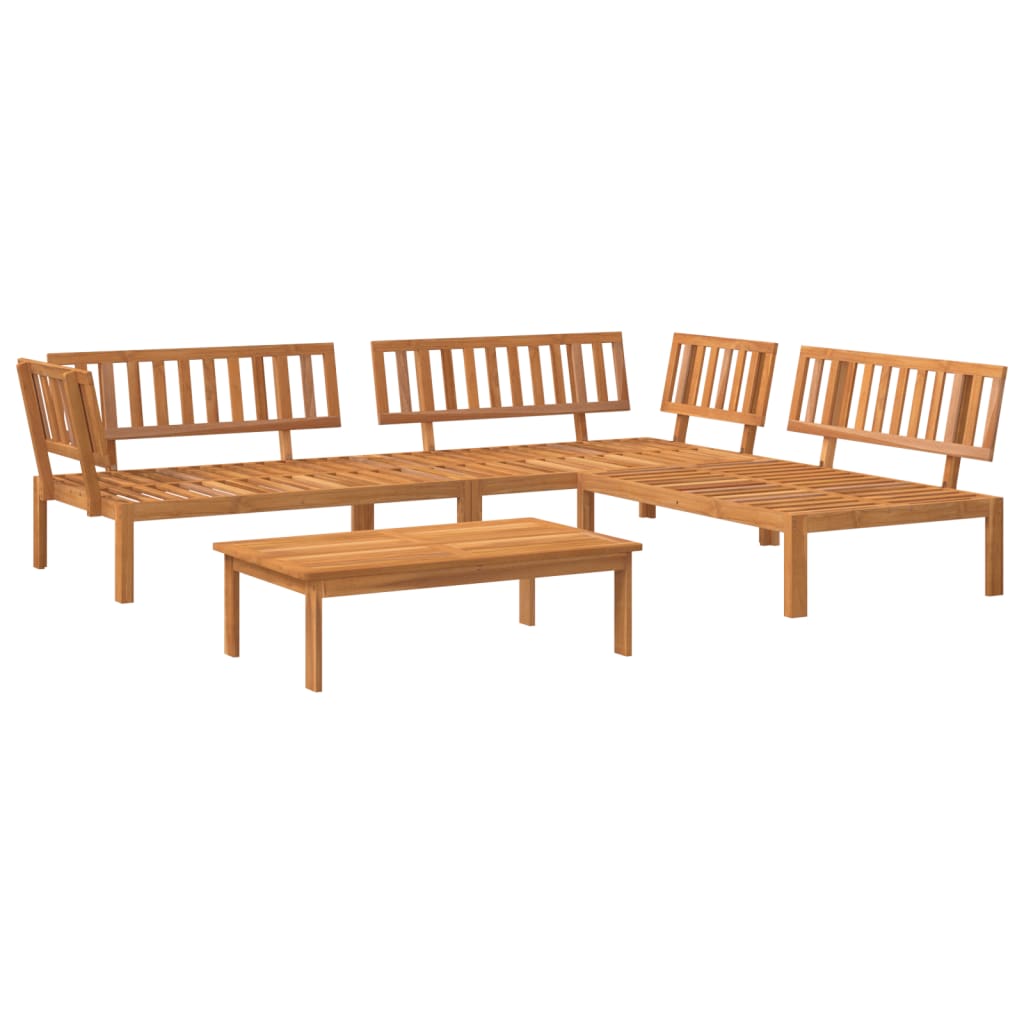 vidaXL Ensemble de canapés de jardin 4 pièces en palettes bois d'acacia massif