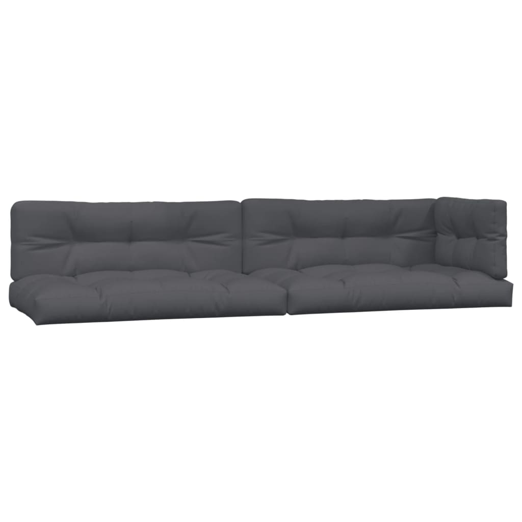 vidaXL Salon de jardin 4 pcs en palettes avec coussins Bois d'acacia