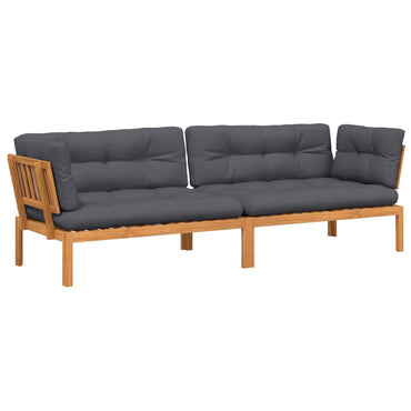 vidaXL Garten-Ecksofas aus Paletten mit Kissen 2 Stk Massivholz Akazie