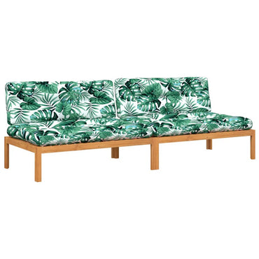 vidaXL Canapés centraux de jardin en palettes avec coussins 2 pcs Bois d'acacia