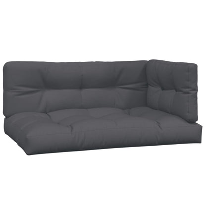 vidaXL Salon de jardin 4 pcs en palettes avec coussins Bois d'acacia