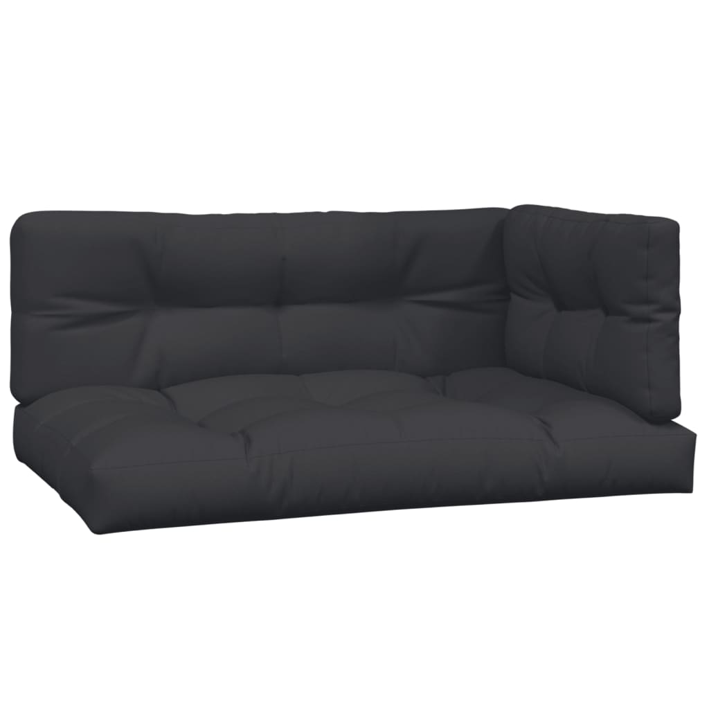 vidaXL Salon de jardin 4 pièces en palettes avec coussins Bois d'acacia