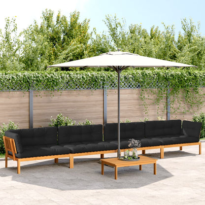 vidaXL Ensemble de canapé de jardin 5 pièces en palettes avec coussins bois d'acacia