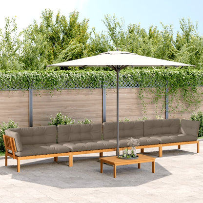 vidaXL Ensemble de canapé de jardin 5 pièces en palettes avec coussins bois d'acacia