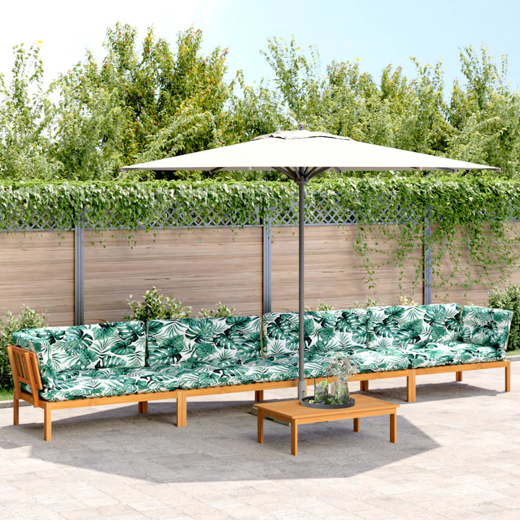 vidaXL Ensemble de canapé de jardin 5 pièces en palettes avec coussins bois d'acacia